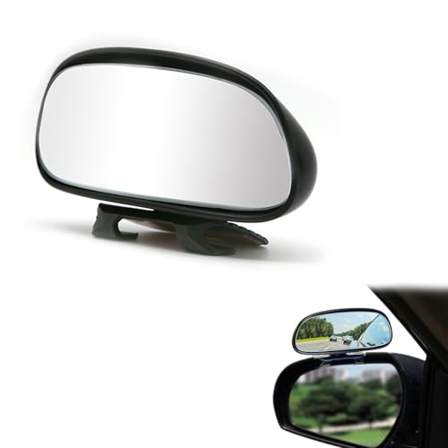 ChAusa Miroir d’angle mort rotatif à grand angle réglable pour voiture, rétroviseur de remorque, extension du rétroviseur latéral, pour tous les types...