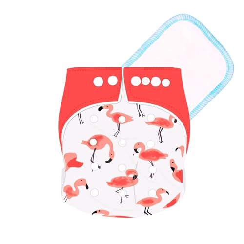 Image of Ambaby Leakage-Proof Cloth Diaper for Babies 0 to 3 Years - 1 High Absorbent Inserts and 1 Reusable & Washable Baby Cloth Diaper - Adjustable Fit (5-17 kg)