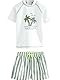NEXT Rash-Set mit Trägertop und Shorts White/Green 18-24 Monate