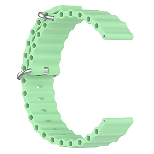 Correa de silicona para reloj Pautios 44mm 1.55'' verde miniatura 3