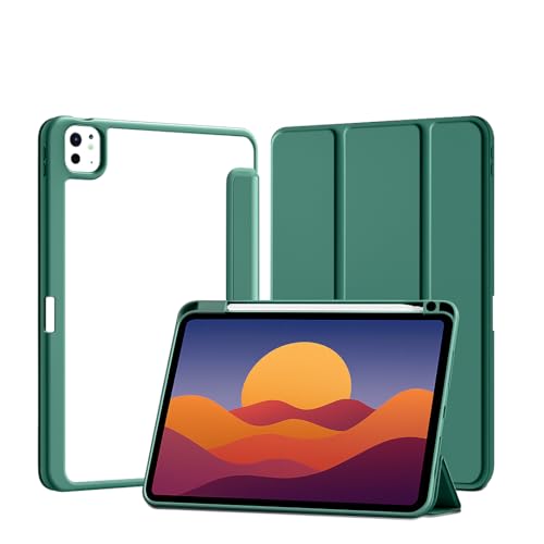 Image of LIRAMARK Smart Case for Apple iPad Pro 11 inch 2022 /2021 /2020 4th /3rd Generation [Auto Sleep /Wake Cover] [Pencil Holder] [Soft Flexible Case Cover] Evo Series - Green