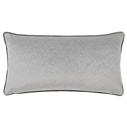 Paoletti Torto - Funda de cojín Rectangular (30 x 60 cm), Color Plateado