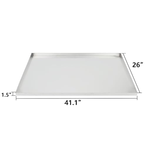 41.1″x26″ Stainless Steel Tray Replacement Pan for Pet Cage Dog Crate Kennel, Flat Bottom Tray, Leakproof Line 41.1″x26″ Stainless Steel Tray Replacement Pan for Pet Cage Dog Crate Kennel, Flat Bottom Tray, Leakproof Line