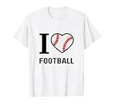 Photo Gallery weird i love football baseball heart divertente sport sbagliato maglietta Photo Gallery weird i love football baseball heart divertente sport sbagliato maglietta