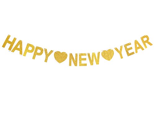 andgo Glitter Happy New Year Bannière Banderole Garland Bunting Party Décorations Cover
