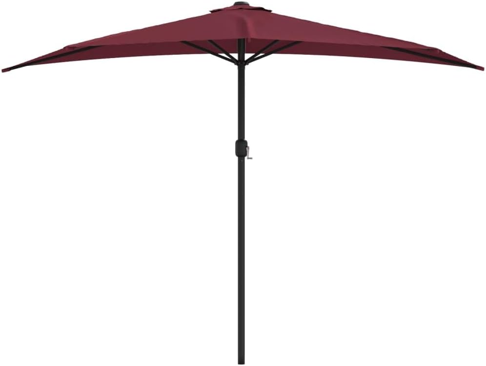 Garden parasols Balcony Parasol with Aluminium Pole Half Patio Umbrella Canopy Shade Outdoor parasols