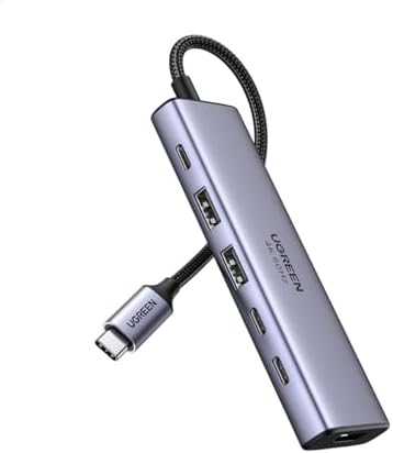 Hub Adaptador USB-C UGREEN 6 em 1, HDMI, 2x USB 3.2, USB-C, Cinza...