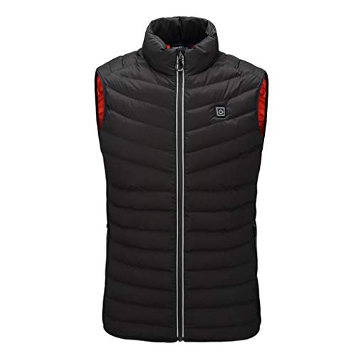 MIS1950s Men's Electric Heated Down Jacket Winter Smart USB Back Large Area Neck
