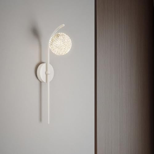 FAZRPIP Aplique De Pared De Globo De 1 Luz - Iluminación De Pared LED Regulable, Luces De Pared Interiores Modernas De 19,7 '' Para Sala De Estar, Dormitorio, Pasillo, Baño, Luces Montadas En La Pared