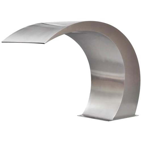 Emmtore Fuente Cascada para Piscina Acero Inoxidable 45x30x60cm Fuente Estanque