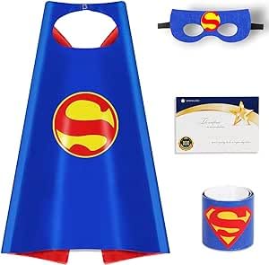 Yiran Capa de super-herói máscara para crianças, super-heróis clássico para meninos e meninas, disfarces de Halloween infantis para cosplay de festa de aniversário