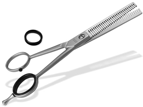Ciseaux à effiler de Solingen - Fabriqués en Allemagne - en acier inoxydable avec une lame dentelée tranchante pour entretenir les cheveux 15,24 cm