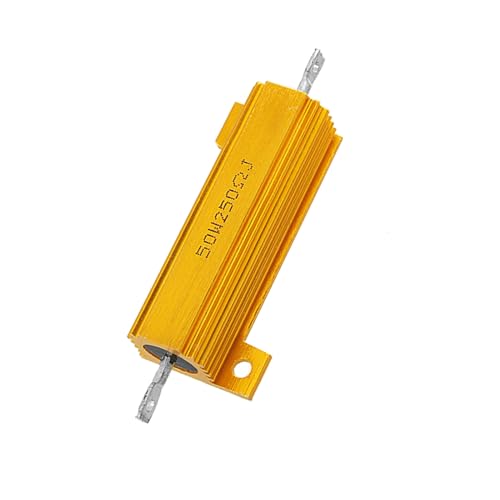 Image of YOKIVE Aluminum Case Resistor, Office LED Converter Replacement Wirewound Resistance, Great for Daily Use (Gold, 50W 250 Ohm)