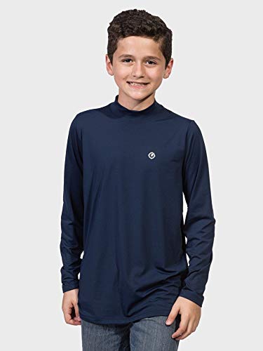 Camisa UV Gola Alta Infantil Masculina Ice Manga Longa Proteção Solar Extreme UV