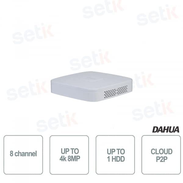 DAHUA NVR4108-P-4KS2/L NVR 8CH 80MBPS 4K H265 HDMI 4POE 1HDD