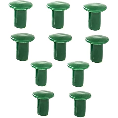 Cane Caps, Green Rubber Safety Garden Cane Toppers, Protective Bamboo Cane Toppers for Garden Farm Home (36 pcs) Cover