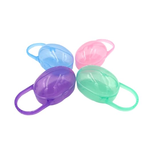CLISPEED 4 piezas Caja Protectora para Chupetes de Unidades Portátil y Práctica Fabricada Plástico PP Seguro para Almacenar y Proteger Chupetes de Polvo y Suciedad Regalo Color