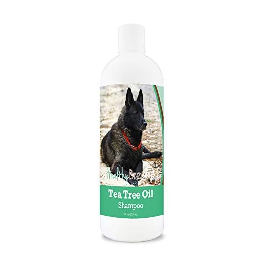 Healthy Breeds Norwegian Elkhound Tea Tree Oil Shampoo – Formulated for Dry, Irritated Skin – Reduce Dandruff – Wintergreen Scent – 8 oz
