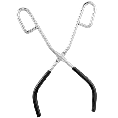 SHEUTSAN 3 PCS 10.2 Inches Chemistry Laboratory Beaker Tongs with Black Rubber Coated Ends, Chrome Plated Steel Surface, Flask Pliers Clamping Tools for 50-2000mL Capacity Beaker by SHEUTSAN - Image 6