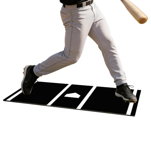 Tapis de frappe de baseball tapis d'entraînement antidérapant de 135 x 30 cm pour balle molle