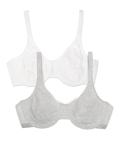 Image of Fruit of the Loom Women's Unlined Underwire Bra - Cotton & Spandex Blend for Natural Shape and Flexibility