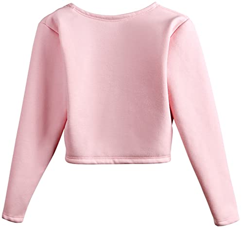 Danshow Girls Ballet Wrap Tops Kids Long Sleeve Dance Sweater,Velvet Inner(824-160-08) #TOP1