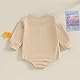 Baby Jungen Herbst Sweatshirt Brüder Matching Sweatshirt LIL/BIG Bro Druck Strampler Sweatshirt Langarm Buchstaben Stickerei Sweatshirt LIL/BIG Bro Brudern Matching Outfit (Beige-B, 0-3 Months)