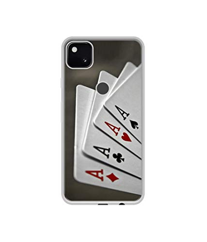 Image of Ace Cards Design Printed Silicon Soft TPU Back Case Cover for Google Pixel 4A