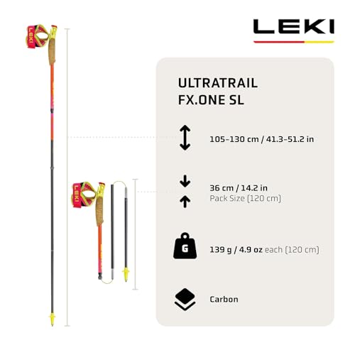 LEKI Micro Flash Carbon bâtons pliants trail running marche nordique ultra légers