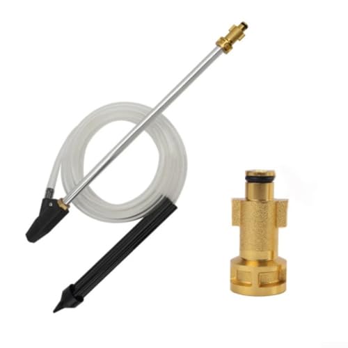 Feeshoppher Kit de varilla de chorro de arena con 8 boquillas para lavadoras a presión KARCHER, accesorio de varita de limpieza de alta presión para eliminación de óxido y pintura, incluye conector