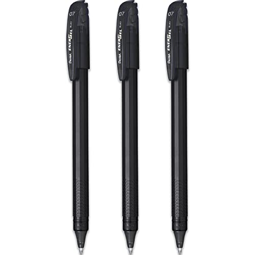 Stylo roller Pentel Energel BL417R lot de 3 stylos encre noire recyclés pour l'écriture