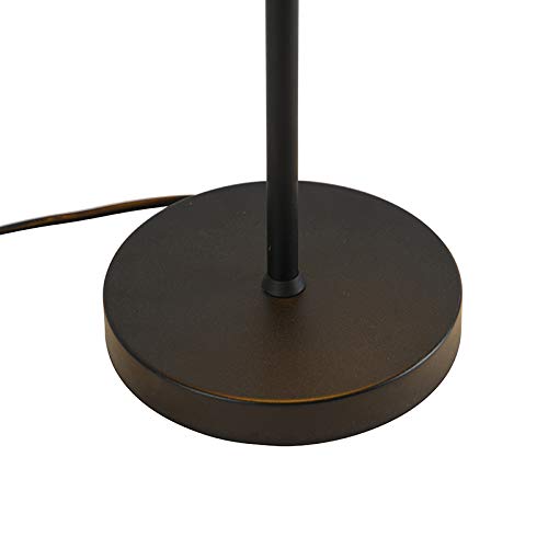 Qazqa Retro Tischleuchte - Magnax - Schwarz Gold, max. 60W, Geeignet für LED, 51cm, Ideal als Schlafzimmerlampe und Wohnzimmerlampe