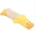TREESTAR Juguete de peluche para perro y cachorro, con sonido chillón, elefante y pato (pato amarillo)