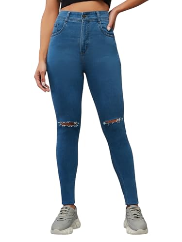 Image of Dolce Crudo Distressed High Rise Skinny Jeans for Women
