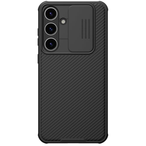 Image of Nilkin Classic Series Compatible for Samsung S24 Plus Case with Camera Cover, [Camera Lens Protector] [Scratch-Resistant] [360 Full Protection] Shockproof Slim Phone Case (Black, S24plus)