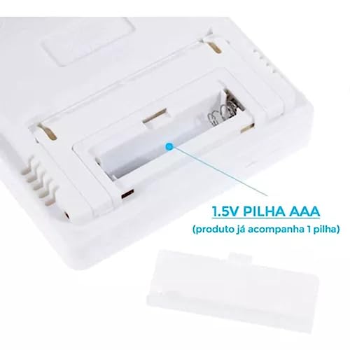 Relogio Digital Medidor De Umidade Temperatura Termo Higrômetro Alarme Despertador LCD Cozinha Resta