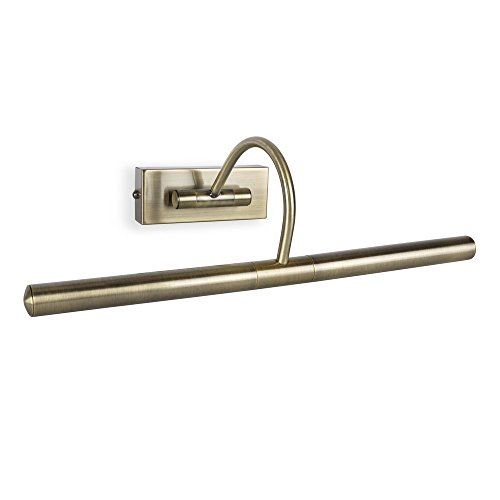 Modern Adjustable Antique Brassed Twin LED Picture Wall Light - Complete with 2 x 3W G9 LED Bulbs