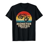 Cool Vintage Monster Truck Are My Jam Retro Sunset T-Shirt