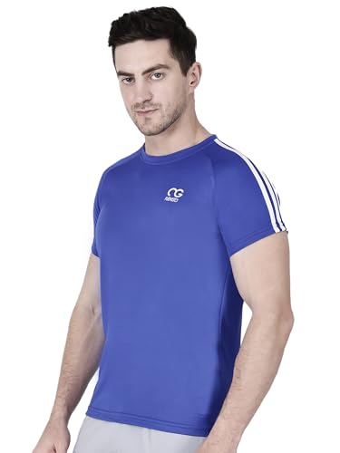 Image of Men Round Neck Half Sleeve Regular Comfort Dry-Fit Activewear Sports T-Shirt Pack of 1 Multicolour