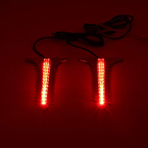 Luces LED traseras para alforjas de motocicleta Liru con lentes rojos/humo, inserto cónico cromado para soporte de luces traseras para Harley Touring Road King 1993-2013 con alforjas rígidas miniatura 6