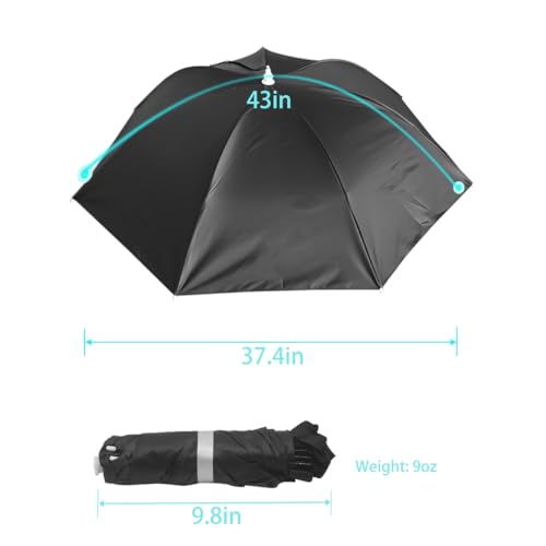 Bocampty Chapéu de guarda-chuva, chapéu de guarda-chuva de pesca de 94 cm, chapéu de guarda-chuva do