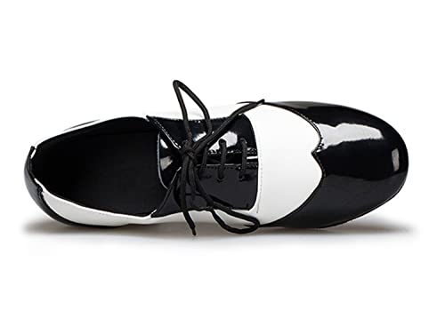 Mens Lace-up Leather Latin Chacha Tango Jazz Rumba Ballroom Modern Dance Shoes4