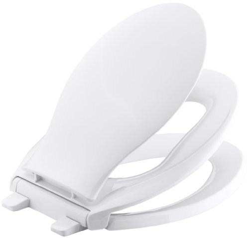 KOHLER K-4732-0 Transitions Quiet-Close with Grip-Tight Bumpers Elongated Toilet Seat with Integrated Child-Size