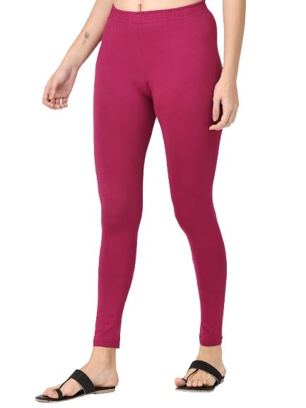 Image of Robinbosky Premium Stretchable Cotton Ankle Legging for Women | Suitable for Formal wear & Casual wear | High-End Elastic Makes The Leggings Squat Proof and Durable for Travel, Yoga, & Workout.