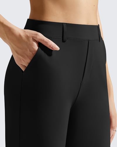 Image of G4Free EverGoing Women's Wide Leg Dress Pants Pull On Stretchy High Waisted Casual Trousers with Pockets