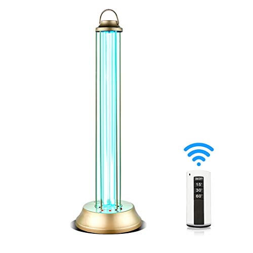 Preisvergleich Produktbild UV-Sterilisationslampe Desinfektionslampe Licht Ultraviolett Ozon Keimtötende Lampe Ultraviolett Desinfektionslampe Töten 99,9% Virus Bakterien Schimmelmilben Keim mit Lampensockel Fernbedienung 60W