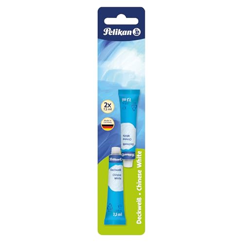 Pelikan 808055 732/3/2/B Deckweiß 2 Tuben (2 x 7 5 ml) weiß