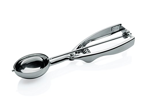 Porzionatore per gelato in acciaio cromato – In Forma Ovale/Pala dimensioni: 5,8 x 4,5 cm, contenuto: 1/30 LTR.