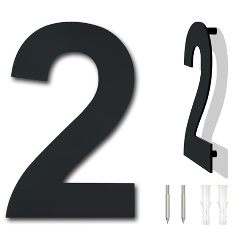Número de Casa Acero Negro 4 pulgadas - Número 2