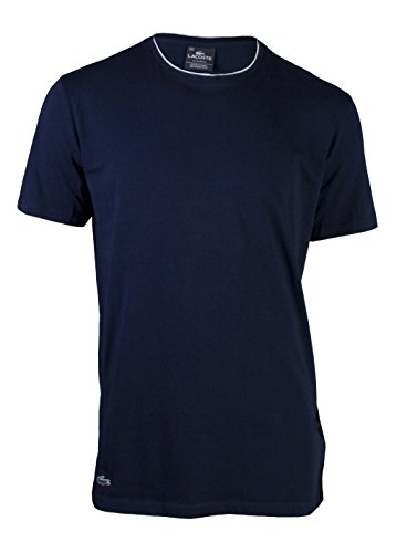 Lacoste Men's Short-Sleeve Sleep Shirt, Navy, Small